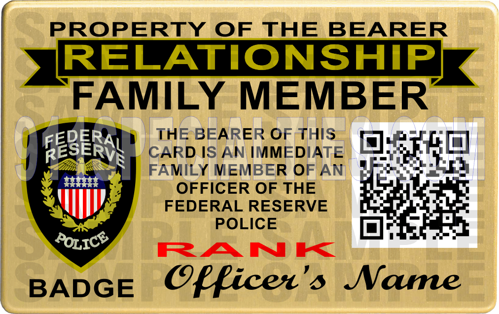 Police Gold Card Cards